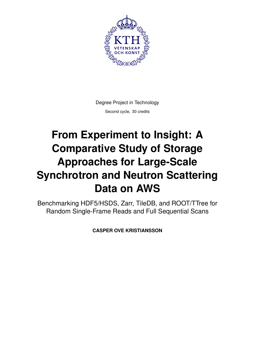 Title page of From Experiment to Insight, rendered from the actual thesis PDF